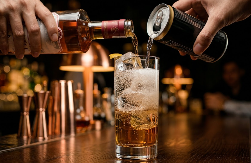 Highball Rượu Mơ Yên Tử chuẩn vị
