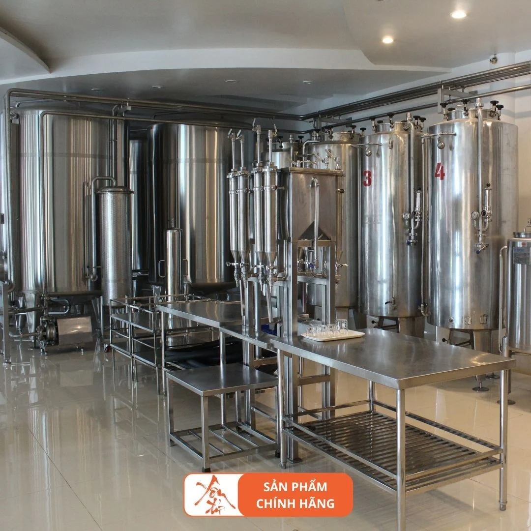 Hệ thống bồn ngâm ủ rượu mơ Yên Tử bằng inox đạt chuẩn vệ sinh an toàn thực phẩm