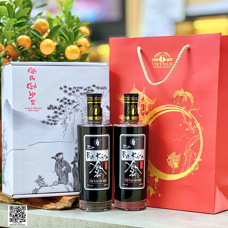 Set quà biếu rượu Yên Tử 2 chai rượu ba kích 500ml cao cấp