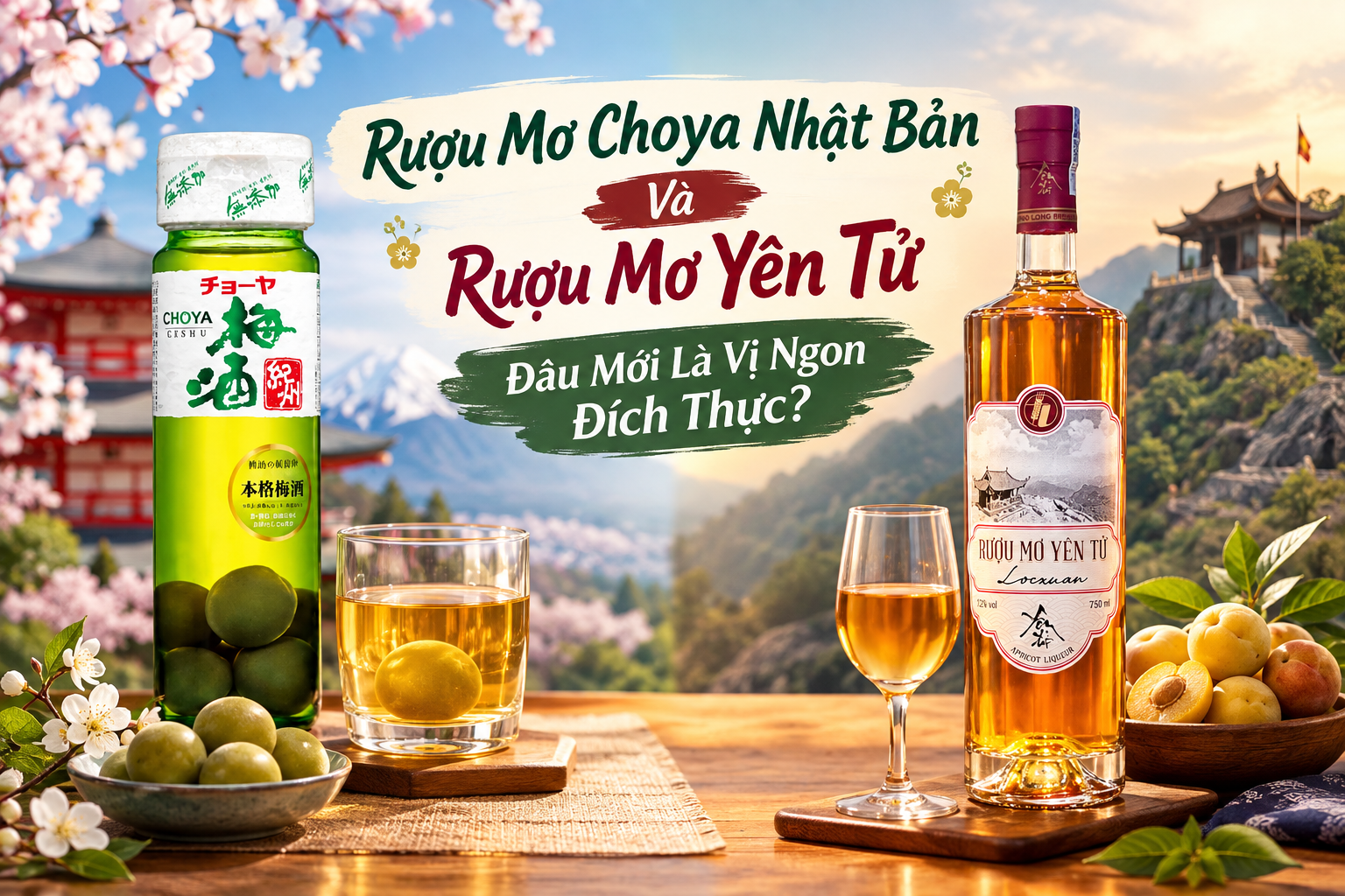 So Sánh Rượu Mơ Choya Nhật Bản Và Rượu Mơ Yên Tử: Đâu Mới Là Vị Ngon Đích Thực?