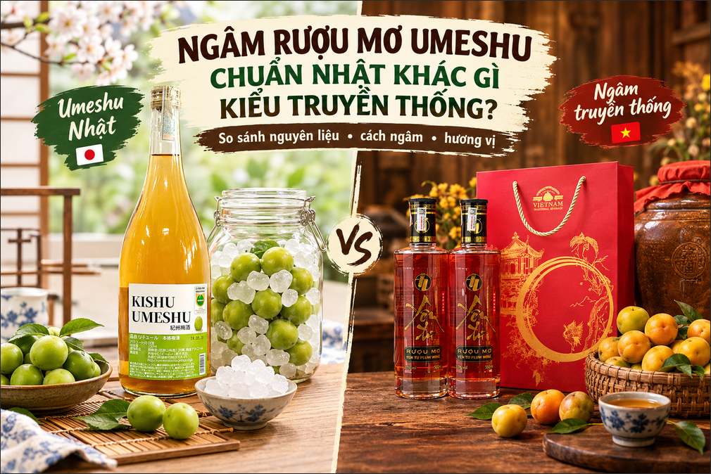Cách Ngâm Rượu Mơ Umeshu Chuẩn Nhật Khác Gì Kiểu Truyền Thống?