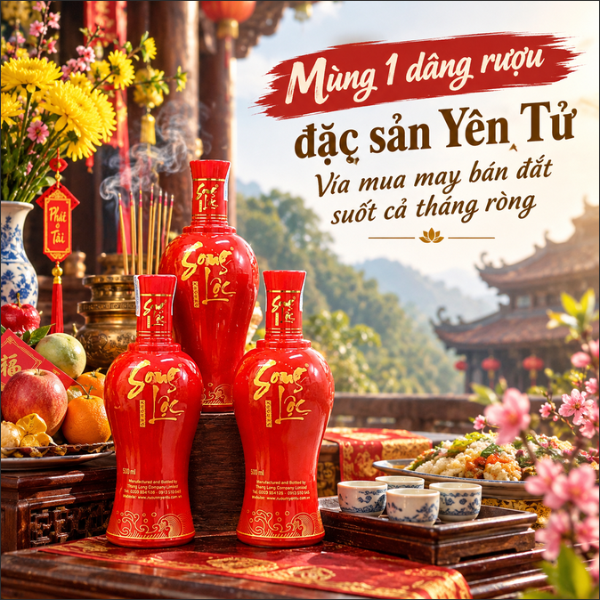 Mùng 1 dâng rượu đặc sản Yên Tử: Vía mua may bán đắt suốt cả tháng ròng.